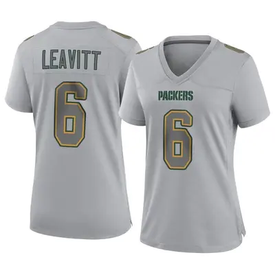 Women's Game Dallin Leavitt Green Bay Packers Gray Atmosphere Fashion Jersey