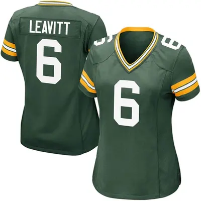 Women's Game Dallin Leavitt Green Bay Packers Green Team Color Jersey