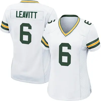 Women's Game Dallin Leavitt Green Bay Packers White Jersey