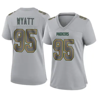 Women's Game Devonte Wyatt Green Bay Packers Gray Atmosphere Fashion Jersey