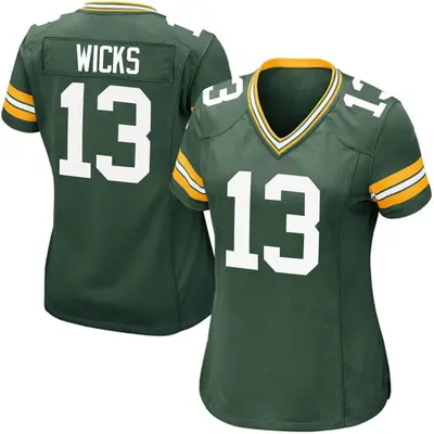 Women's Game Dontayvion Wicks Green Bay Packers Green Team Color Jersey