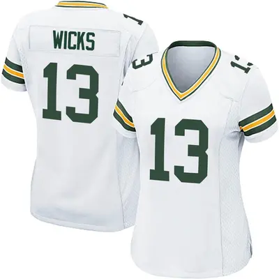 Women's Game Dontayvion Wicks Green Bay Packers White Jersey