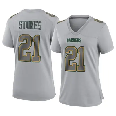 Women's Game Eric Stokes Green Bay Packers Gray Atmosphere Fashion Jersey
