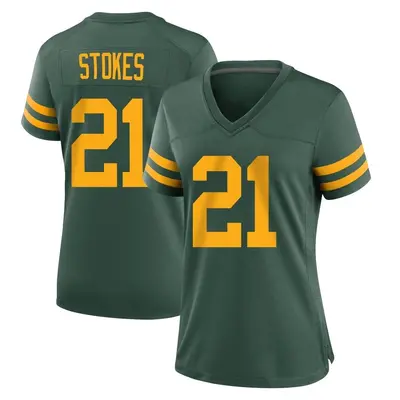 Women's Game Eric Stokes Green Bay Packers Green Alternate Jersey