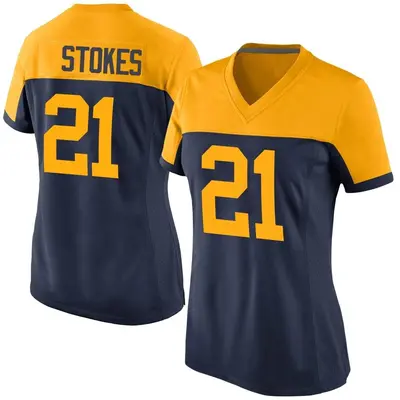 Women's Game Eric Stokes Green Bay Packers Navy Alternate Jersey