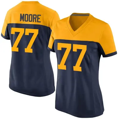 Women's Game George Moore Green Bay Packers Navy Alternate Jersey