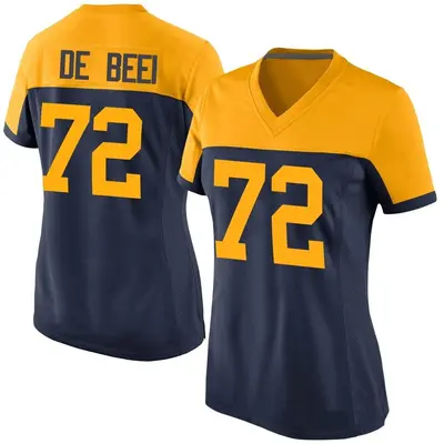 Women's Game Gerhard de Beer Green Bay Packers Navy Alternate Jersey