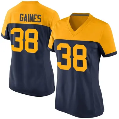 Women's Game Innis Gaines Green Bay Packers Navy Alternate Jersey