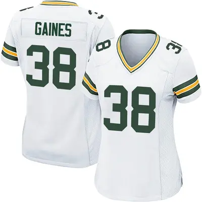 Women's Game Innis Gaines Green Bay Packers White Jersey