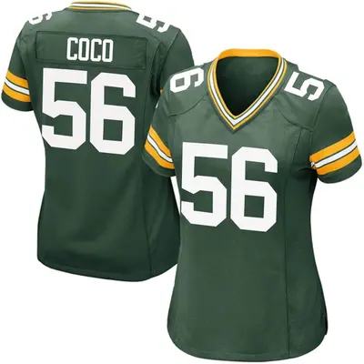 Women's Game Jack Coco Green Bay Packers Green Team Color Jersey