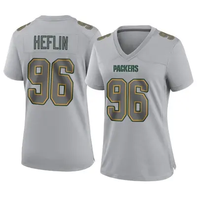Women's Game Jack Heflin Green Bay Packers Gray Atmosphere Fashion Jersey