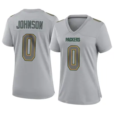 Women's Game Jahmir Johnson Green Bay Packers Gray Atmosphere Fashion Jersey