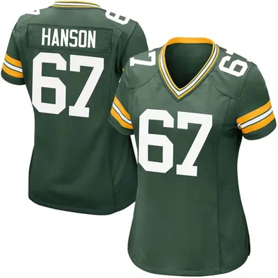 Women's Game Jake Hanson Green Bay Packers Green Team Color Jersey