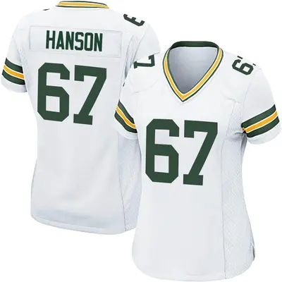 Women's Game Jake Hanson Green Bay Packers White Jersey