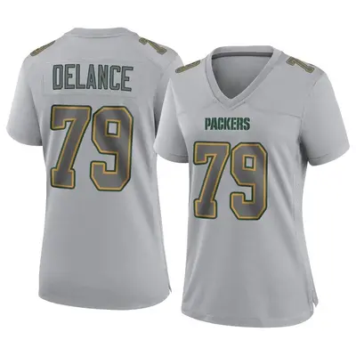 Women's Game Jean Delance Green Bay Packers Gray Atmosphere Fashion Jersey
