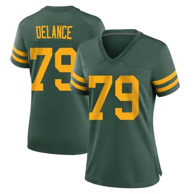 Women's Game Jean Delance Green Bay Packers Green Alternate Jersey