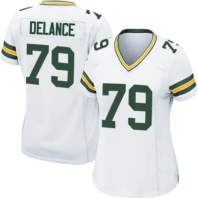 Women's Game Jean Delance Green Bay Packers White Jersey