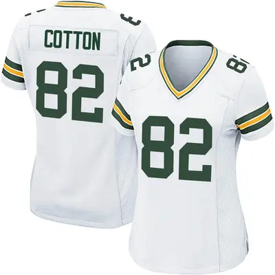 Women's Game Jeff Cotton Green Bay Packers White Jersey