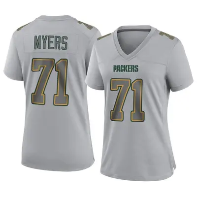 Women's Game Josh Myers Green Bay Packers Gray Atmosphere Fashion Jersey