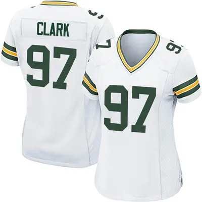 Women's Game Kenny Clark Green Bay Packers White Jersey