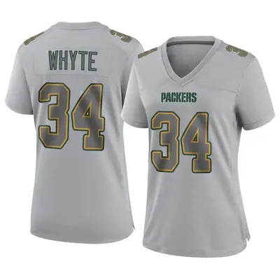 Women's Game Kerrith Whyte Green Bay Packers Gray Atmosphere Fashion Jersey