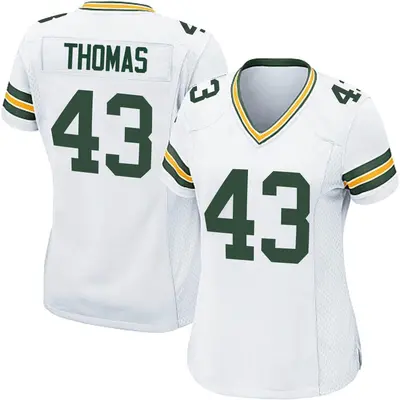 Women's Game Kiondre Thomas Green Bay Packers White Jersey