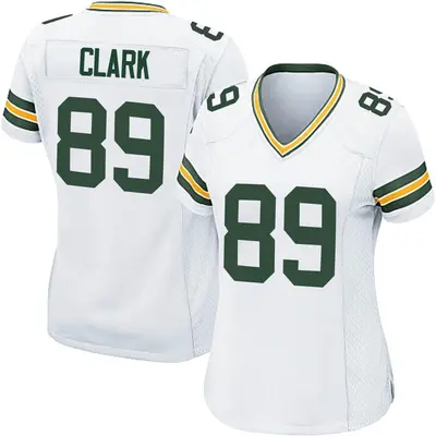 Women's Game Michael Clark Green Bay Packers White Jersey