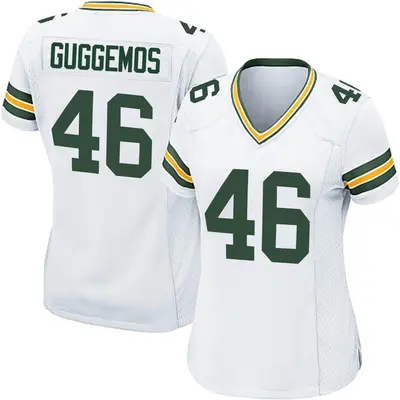 Women's Game Nick Guggemos Green Bay Packers White Jersey