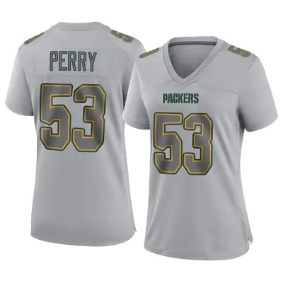 Women's Game Nick Perry Green Bay Packers Gray Atmosphere Fashion Jersey
