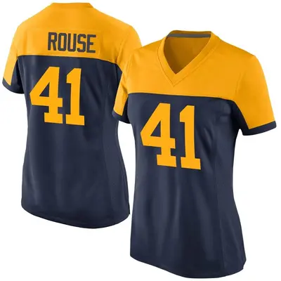 Women's Game Nydair Rouse Green Bay Packers Navy Alternate Jersey