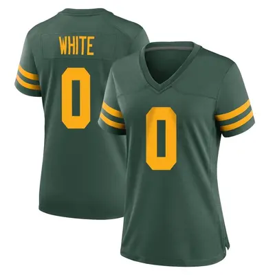 Women's Game Parker White Green Bay Packers Green Alternate Jersey