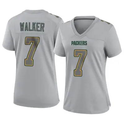 Women's Game Quay Walker Green Bay Packers Gray Atmosphere Fashion Jersey