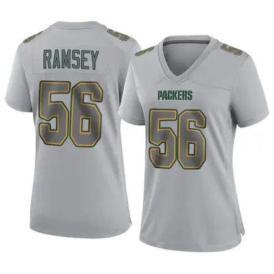 Women's Game Randy Ramsey Green Bay Packers Gray Atmosphere Fashion Jersey