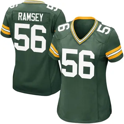 Women's Game Randy Ramsey Green Bay Packers Green Team Color Jersey