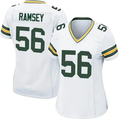 Women's Game Randy Ramsey Green Bay Packers White Jersey