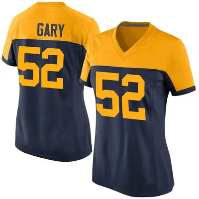 Women's Game Rashan Gary Green Bay Packers Navy Alternate Jersey