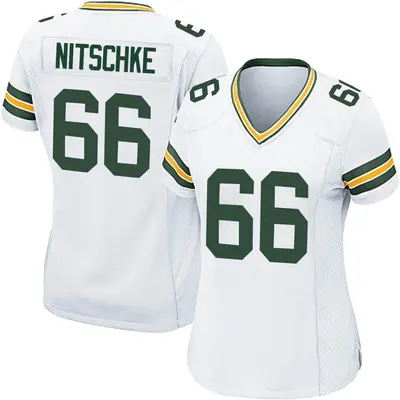 Women's Game Ray Nitschke Green Bay Packers White Jersey