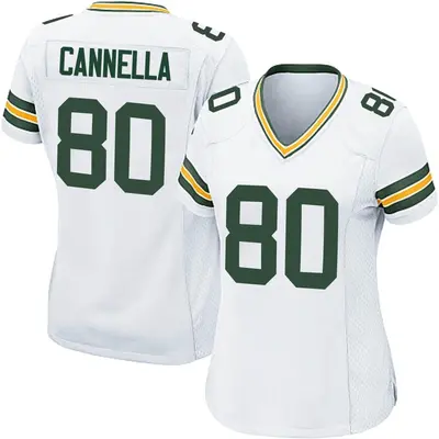 Women's Game Sal Cannella Green Bay Packers White Jersey