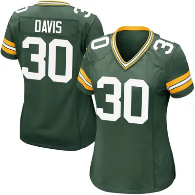 Women's Game Shawn Davis Green Bay Packers Green Team Color Jersey