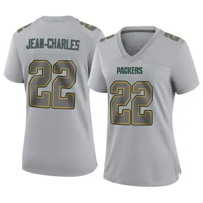 Women's Game Shemar Jean-Charles Green Bay Packers Gray Atmosphere Fashion Jersey