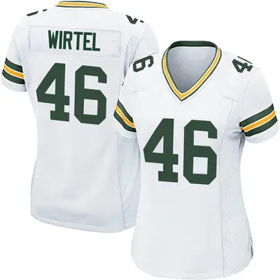 Women's Game Steven Wirtel Green Bay Packers White Jersey