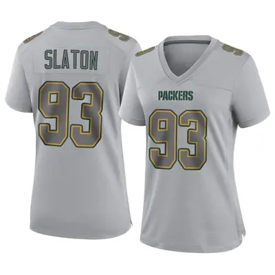 Women's Game T.J. Slaton Green Bay Packers Gray Atmosphere Fashion Jersey