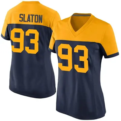 Women's Game T.J. Slaton Green Bay Packers Navy Alternate Jersey