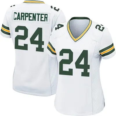 Women's Game Tariq Carpenter Green Bay Packers White Jersey