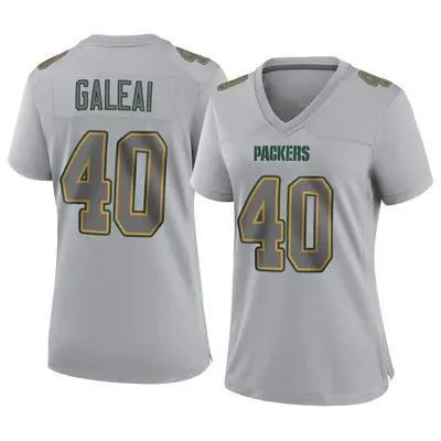 Women's Game Tipa Galeai Green Bay Packers Gray Atmosphere Fashion Jersey