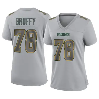 Women's Game Travis Bruffy Green Bay Packers Gray Atmosphere Fashion Jersey