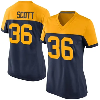Women's Game Vernon Scott Green Bay Packers Navy Alternate Jersey
