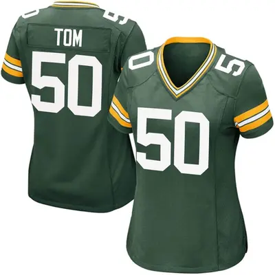 Women's Game Zach Tom Green Bay Packers Green Team Color Jersey
