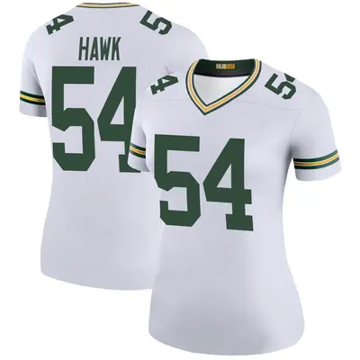 Women's Legend A.J. Hawk Green Bay Packers White Color Rush Jersey
