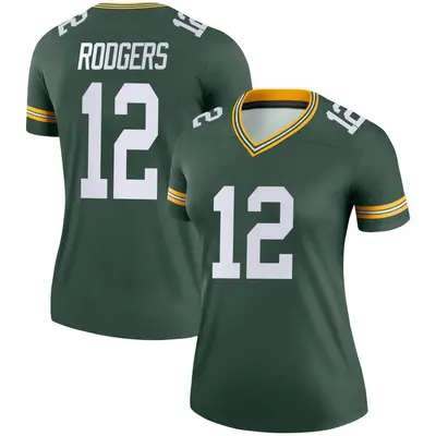 Women's Legend Aaron Rodgers Green Bay Packers Green Jersey